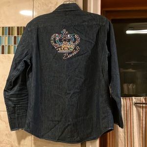 EUC Lauren Ralph Lauren Denim Button Down